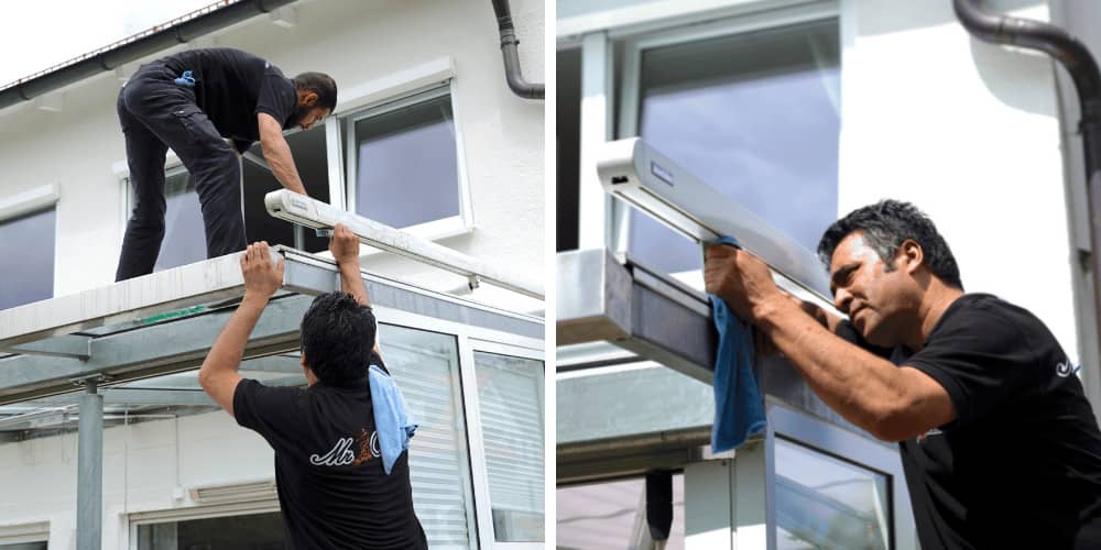Einsatz unseres Teams bei der Glasreinigung in Genf