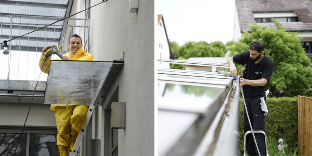 Einsatz unseres Teams bei der Glasreinigung in Genf